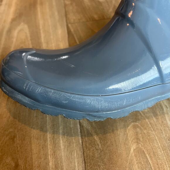 Hunter Original Back Adjustable Tall Gloss Boot Women's Size 8 Blue - Picture 10 of 14